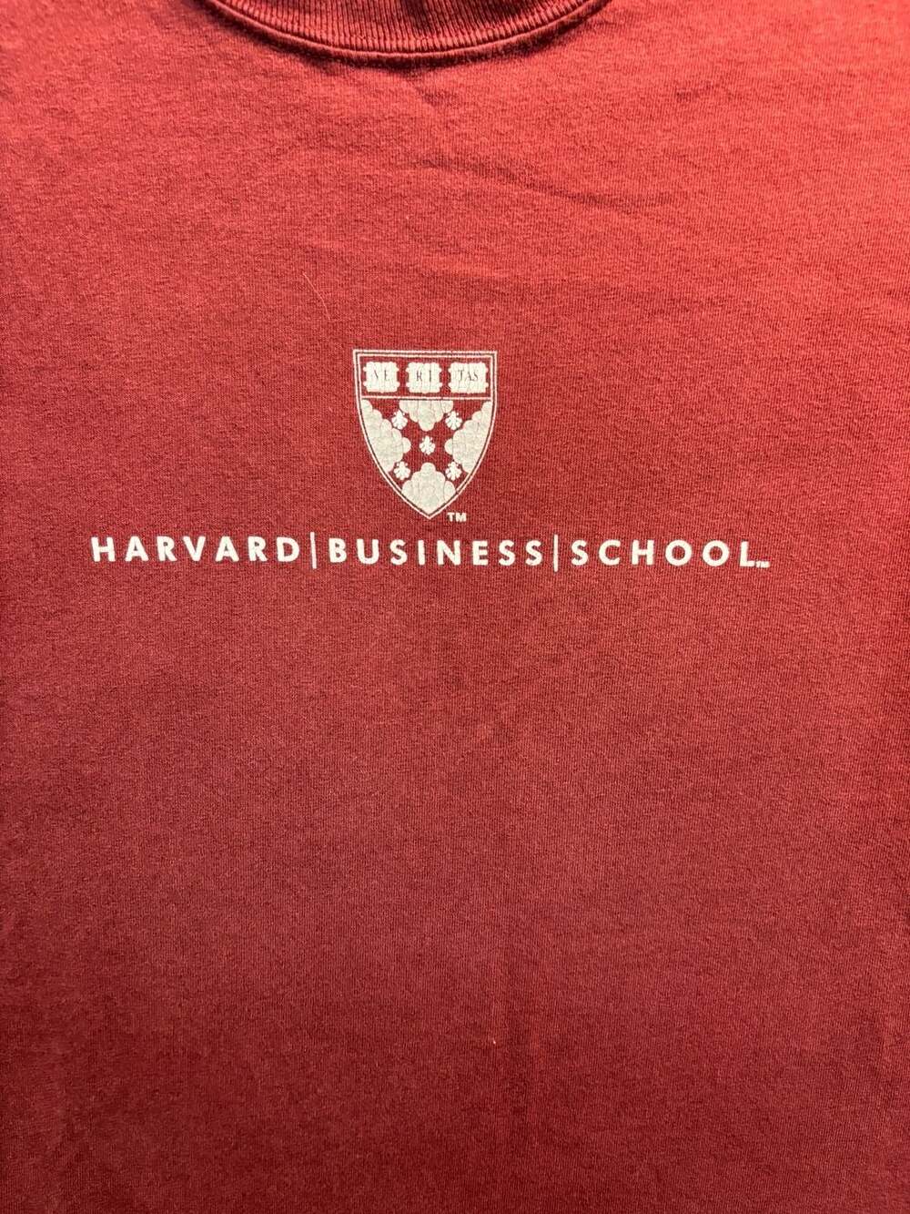 Y2K vintage Champion Harvard Business School Shield Logo Shirt Burgundy Size XL - Picture 3 of 8